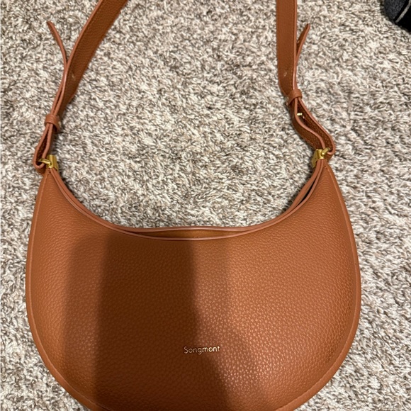 Songmont Handbags - Songmont Tan Leather Shoulder Bag